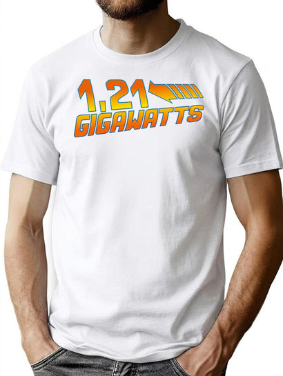 1 21 Gigawatts T-Shirt for Men & Women, T-Shirts Graphic Tee - Black
