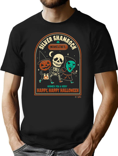 1 Happy Happy Halloween T-Shirt for Men & Women, T-Shirts Graphic Tee - Black