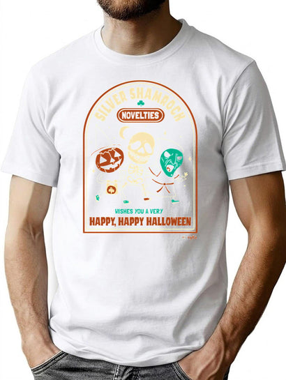 1 Happy Happy Halloween T-Shirt for Men & Women, T-Shirts Graphic Tee - Black