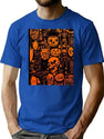 106 Vintage Halloween T-Shirt for Men & Women, T-Shirts Graphic Tee - Blue