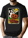 11 Vintage Halloween Trick Or Treat Ghost With Pumpkin T-Shirt for Men & Women, T-Shirts Graphic Tee - Black