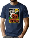 11 Vintage Halloween Trick Or Treat Ghost With Pumpkin T-Shirt for Men & Women, T-Shirts Graphic Tee - Navy