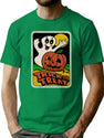11 Vintage Halloween Trick Or Treat Ghost With Pumpkin T-Shirt for Men & Women, T-Shirts Graphic Tee - Green