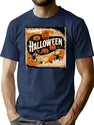 120 Retro Vintage Halloween T-Shirt for Men & Women, T-Shirts Graphic Tee - Navy