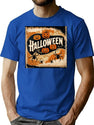 120 Retro Vintage Halloween T-Shirt for Men & Women, T-Shirts Graphic Tee - Blue