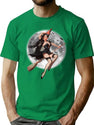 126 Halloween Pin-Up Witch T-Shirt for Men & Women, T-Shirts Graphic Tee - Green