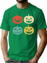 128 Halloween Pumpkin Vintage Jack-O-Lantern T-Shirt for Men & Women, T-Shirts Graphic Tee - Green