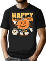 135 Happy Halloween T-Shirt for Men & Women, T-Shirts Graphic Tee - Black