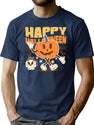 135 Happy Halloween T-Shirt for Men & Women, T-Shirts Graphic Tee - Navy