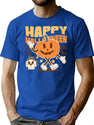 135 Happy Halloween T-Shirt for Men & Women, T-Shirts Graphic Tee - Blue