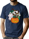 138 Retro Halloween T-Shirt for Men & Women, T-Shirts Graphic Tee - Navy