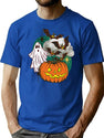 138 Retro Halloween T-Shirt for Men & Women, T-Shirts Graphic Tee - Blue