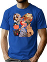 139 Vintage Halloween Collage T-Shirt for Men & Women, T-Shirts Graphic Tee - Blue
