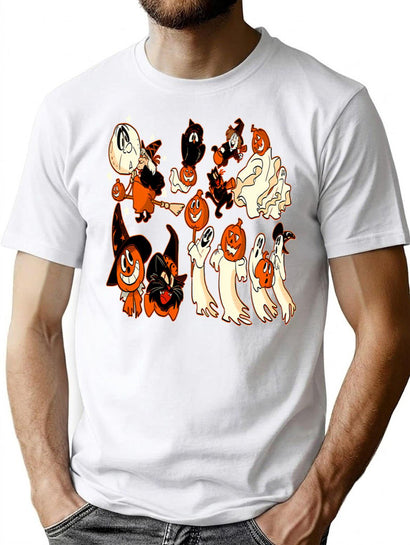 140 A Vintage Halloween Jamboree Classic T-Shirt for Men & Women, T-Shirts Graphic Tee - Black