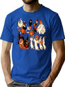 140 A Vintage Halloween Jamboree Classic T-Shirt for Men & Women, T-Shirts Graphic Tee - Blue