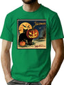 143 Vintage Happy Halloween T-Shirt for Men & Women, T-Shirts Graphic Tee - Green