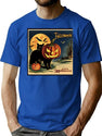 143 Vintage Happy Halloween T-Shirt for Men & Women, T-Shirts Graphic Tee - Blue