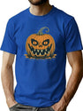 145 Vintage Pumpkin Halloween T-Shirt for Men & Women, T-Shirts Graphic Tee - Blue