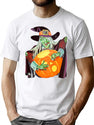 148 Halloween Wicked Witch Carving Pumpkin - Vintage Style Art T-Shirt for Men & Women, T-Shirts Graphic Tee - White