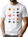15 Fears Risograph Icons T-Shirt for Men & Women, T-Shirts Graphic Tee - White