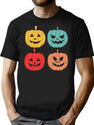 152 Vintage Halloween Pumpkin Funny Retro Gift T-Shirt for Men & Women, T-Shirts Graphic Tee - Black