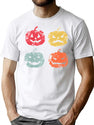 153 Pumpkin Halloween Retro T-Shirt for Men & Women, T-Shirts Graphic Tee - White