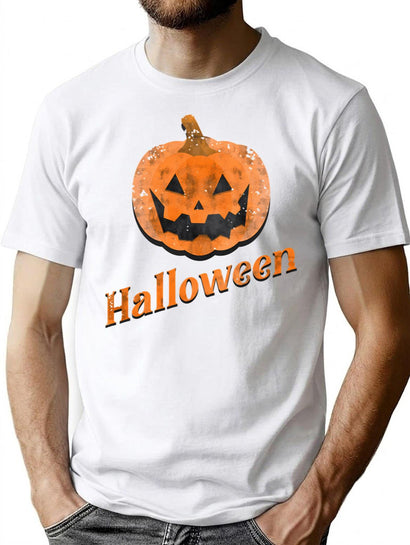 154 Halloween Jack O Lantern Distressed And Aged T-Shirt for Men & Women, T-Shirts Graphic Tee - Black