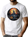 165 Halloween Haunted House T-Shirt for Men & Women, T-Shirts Graphic Tee - White