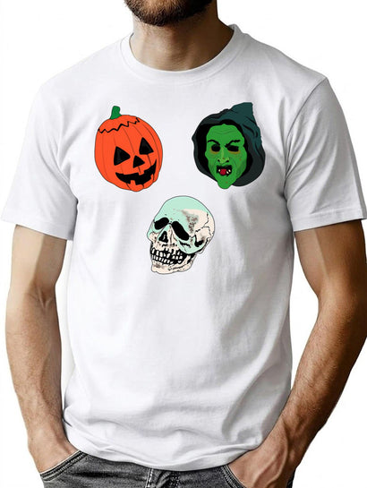 166 Silver Shamrock Mask Set T-Shirt for Men & Women, T-Shirts Graphic Tee - Black