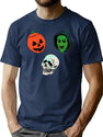 166 Silver Shamrock Mask Set T-Shirt for Men & Women, T-Shirts Graphic Tee - Navy