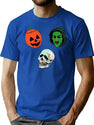 166 Silver Shamrock Mask Set T-Shirt for Men & Women, T-Shirts Graphic Tee - Blue