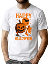 168 Happy Halloween Vintage Pumpkin Ghost T-Shirt T-Shirt for Men & Women, T-Shirts Graphic Tee - White