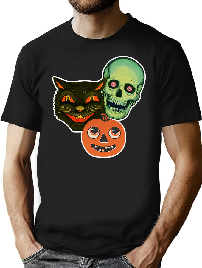 17 Retro Halloween By H Labs Creations T-Shirt for Men & Women, T-Shirts Graphic Tee - Black