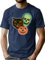 17 Retro Halloween By H Labs Creations T-Shirt for Men & Women, T-Shirts Graphic Tee - Navy