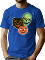17 Retro Halloween By H Labs Creations T-Shirt for Men & Women, T-Shirts Graphic Tee - Blue