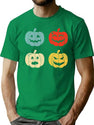 172 Vintage Jackolantern Carvings T-Shirt for Men & Women, T-Shirts Graphic Tee - Green