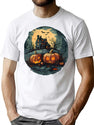173 Copy Of Jack-O-Lanterns Under A Full Moon Halloween Design T-Shirt for Men & Women, T-Shirts Graphic Tee - White