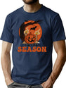 179 Tis The Season Pumpkin Funny Fall Halloween Autumn Retro T-Shirt for Men & Women, T-Shirts Graphic Tee - Navy