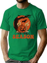 179 Tis The Season Pumpkin Funny Fall Halloween Autumn Retro T-Shirt for Men & Women, T-Shirts Graphic Tee - Green