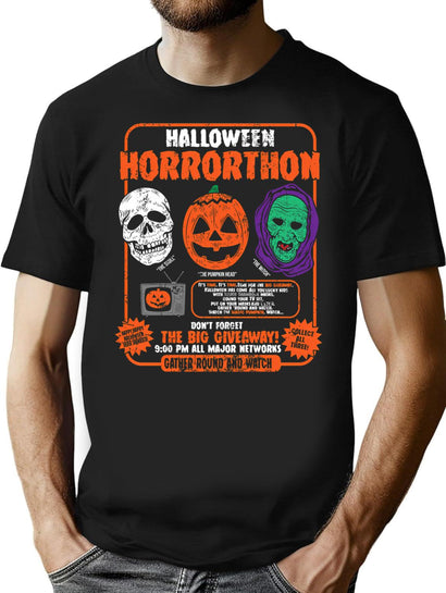 183 Halloween Horrorthon Vintage T-Shirt for Men & Women, T-Shirts Graphic Tee - Black