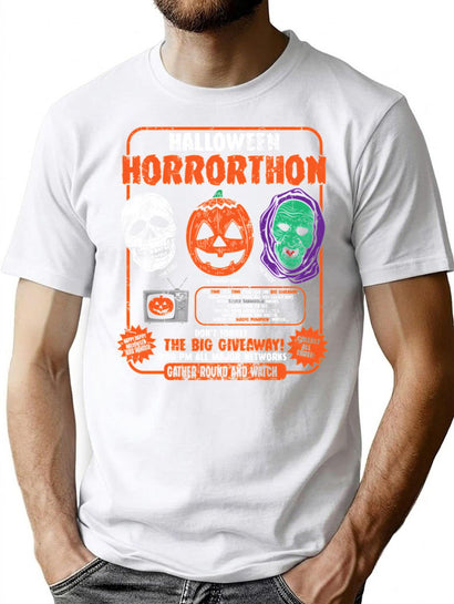 183 Halloween Horrorthon Vintage T-Shirt for Men & Women, T-Shirts Graphic Tee - Black