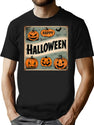 184 Vintage Halloween Illustration T-Shirt for Men & Women, T-Shirts Graphic Tee - Black