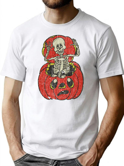 187 Boo Classic '80S Halloween T-Shirt for Men & Women, T-Shirts Graphic Tee - Black