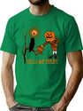 188 Trick Or Treat Scarecrow Witch Owl Moon T-Shirt for Men & Women, T-Shirts Graphic Tee - Green