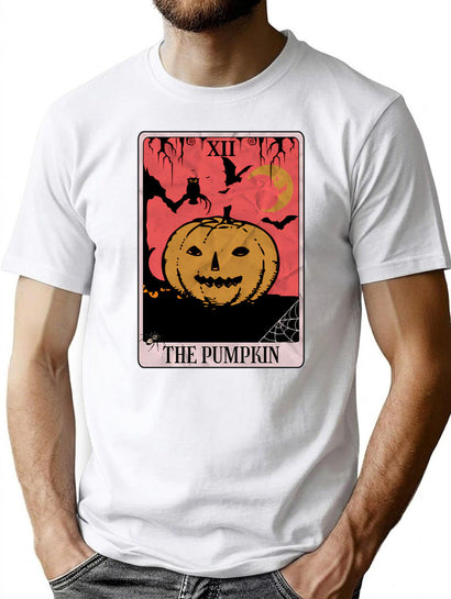 198 Pumpkin Tarot Card T-Shirt for Men & Women, T-Shirts Graphic Tee - Black