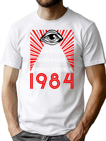 1984 Orwell T-Shirt for Men & Women, T-Shirts Graphic Tee - Black