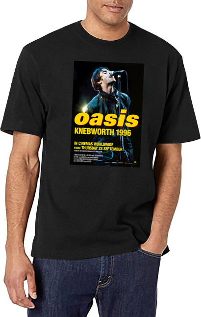1996 Knebworth In Cinemas Worldwide T-Shirt for Men & Women, T-Shirts Graphic Tee - Black