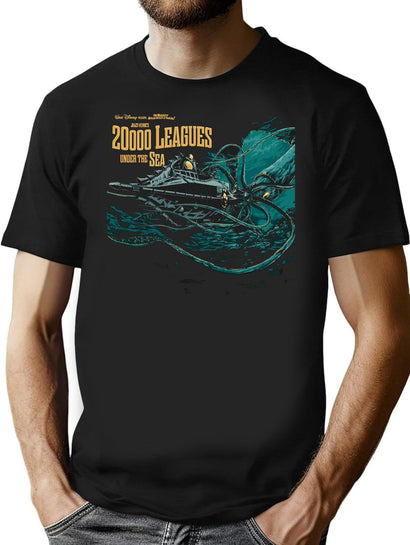 20000 Leagues Under Sea Jv T-Shirt for Men & Women, T-Shirts Graphic Tee - Black