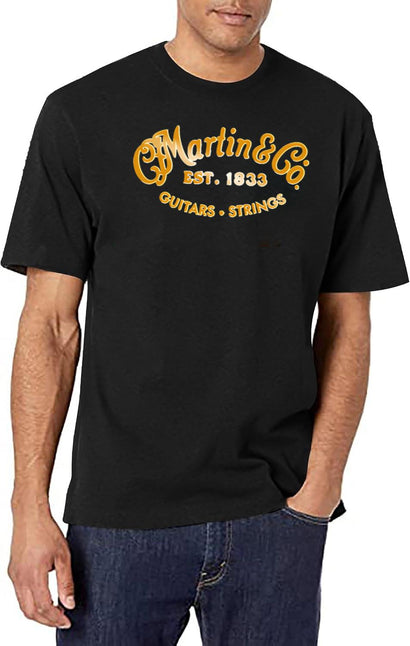 2021 Martin Guitars Essential T-Shirt for Men & Women, T-Shirts Graphic Tee - Black