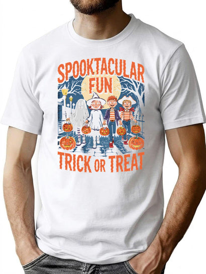 204 Spooktacular Trick Or Treat Night Adventure T-Shirt for Men & Women, T-Shirts Graphic Tee - Black